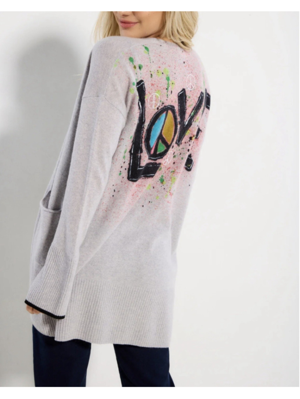 LISA TODD FOUND LOVE CASHMERE CARDIGAN SWEATER SIZE SMALL